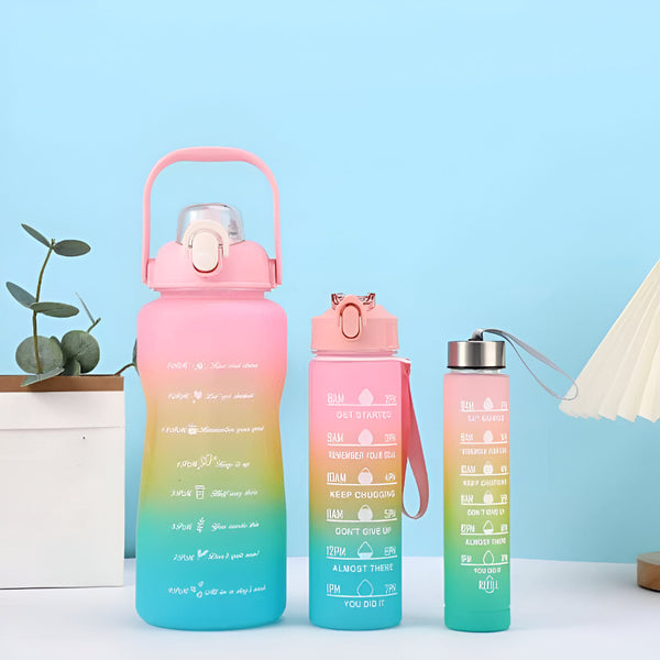 3Pcs Leakproof Water Bottle with Times  Random Colours
